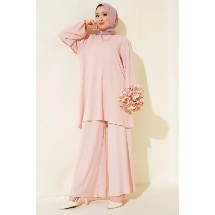 Pudra Tunik Pantolon Alt Üst Takım 6663