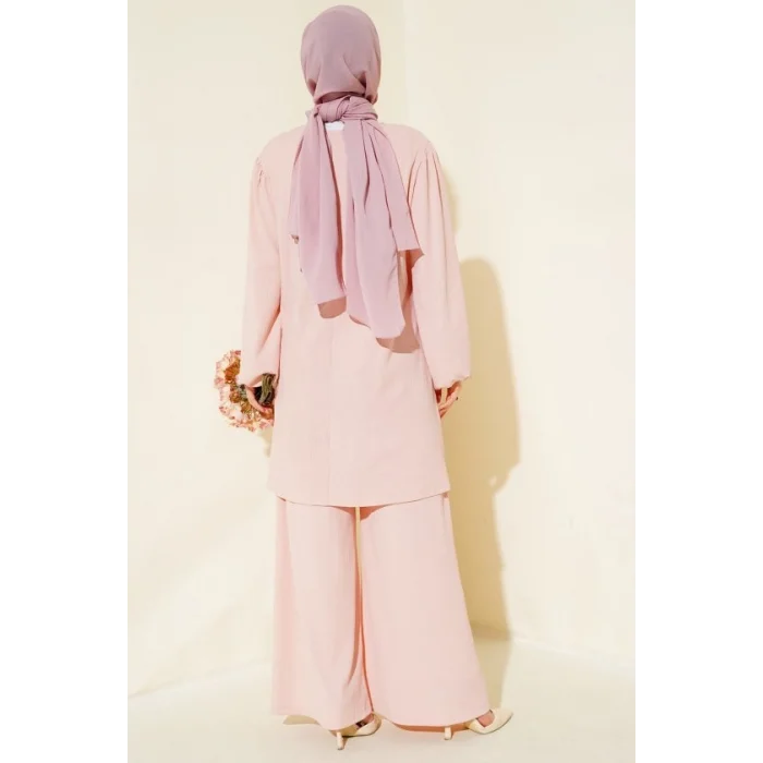 Pudra Tunik Pantolon Alt Üst Takım 6663