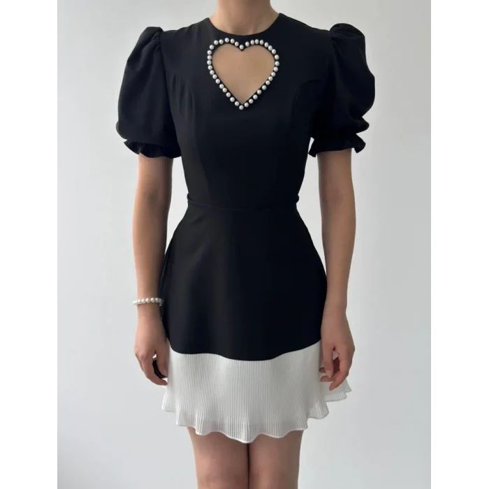 Safe Kalp Detaylı Elbise