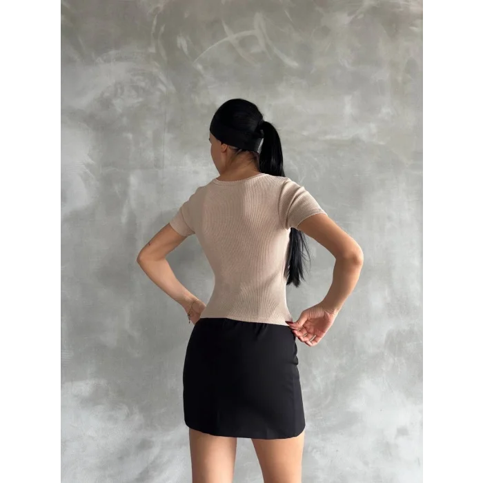 Taş baskılı kaş korse bluz