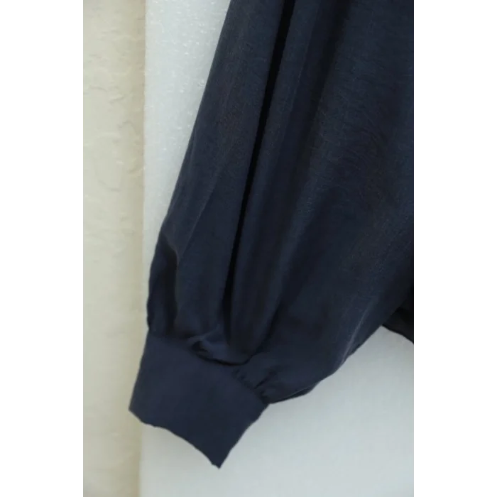 Taşlı Düğmeli Volan Detaylı Modal Gömlek Bluz -Laci