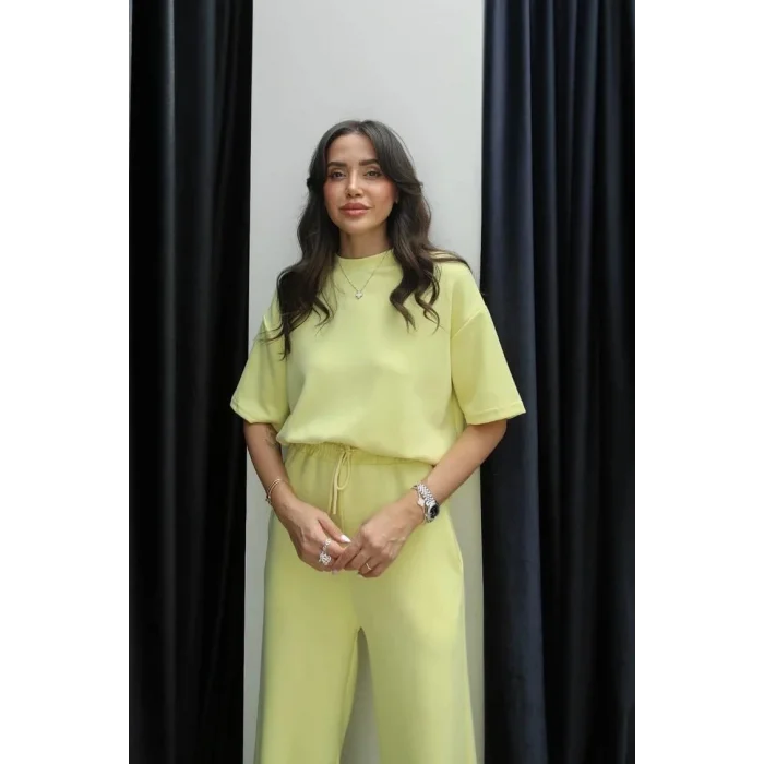 Tshirt alt üst modal takım sarı