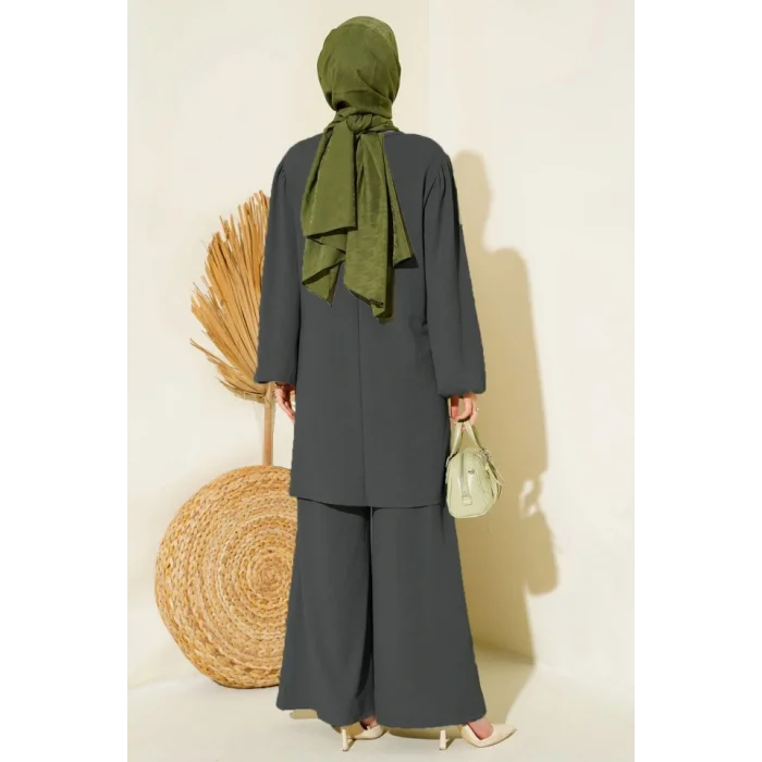 Tunik Pantolon Alt Üst Takım 6663 - Antrasit