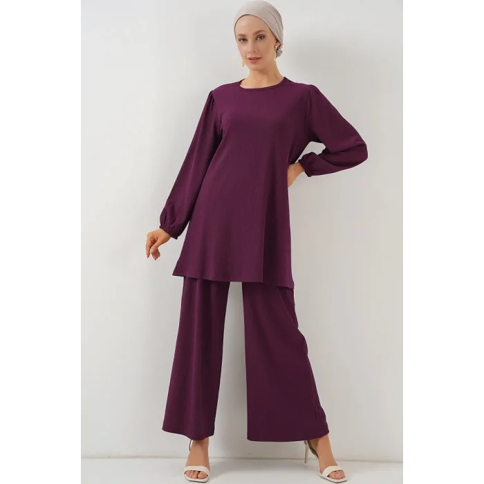 Tunik Pantolon Alt Üst Takım 6663 - Mor