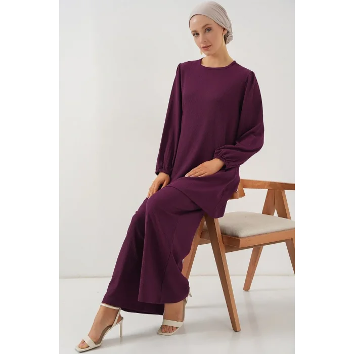 Tunik Pantolon Alt Üst Takım 6663 - Mor