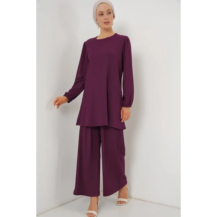 Tunik Pantolon Alt Üst Takım 6663 - Mor