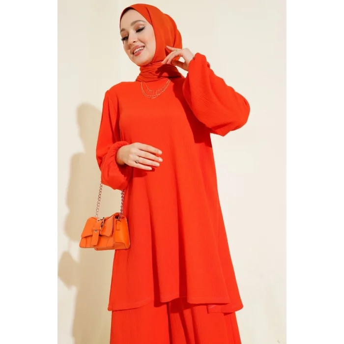 Turuncu Tunik Pantolon Alt Üst Takım 6663