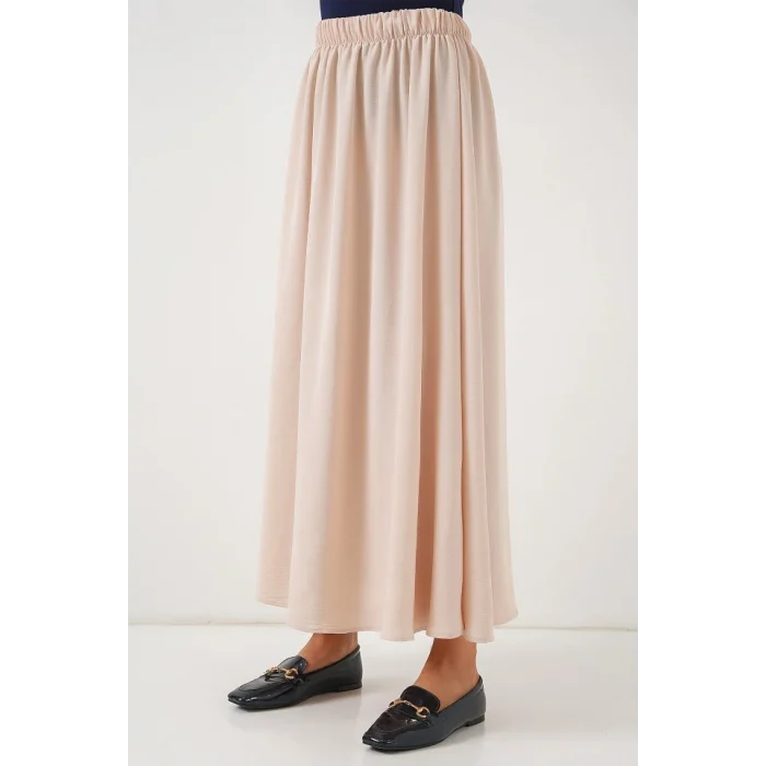 Uzun Ayrobin Etek 8050 - Bej
