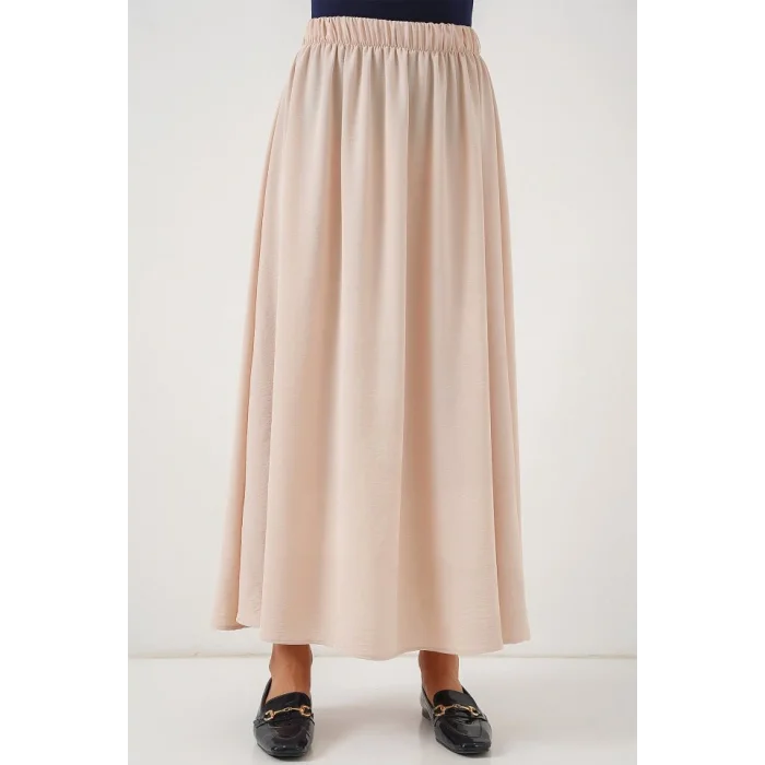 Uzun Ayrobin Etek 8050 - Bej