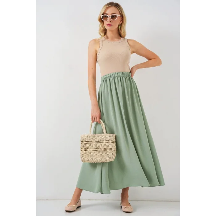 Uzun Ayrobin Etek 8050 - E.Yeşil