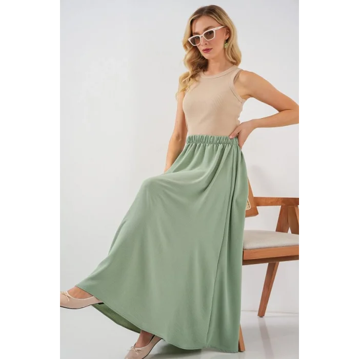 Uzun Ayrobin Etek 8050 - E.Yeşil