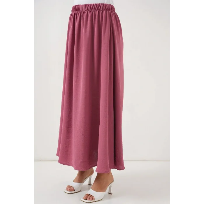 Uzun Ayrobin Etek 8050 - Gül Kurusu