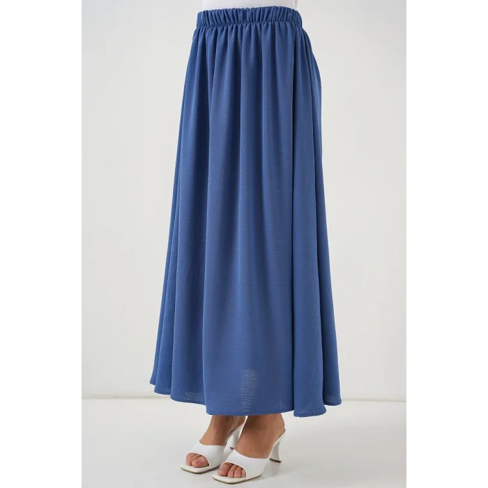 Uzun Ayrobin Etek 8050 - İndigo