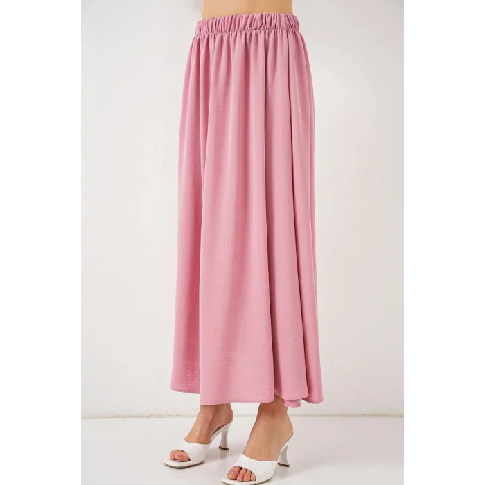 Uzun Ayrobin Etek 8050 - Pudra