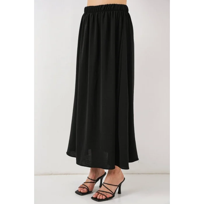 Uzun Ayrobin Etek 8050 - Siyah