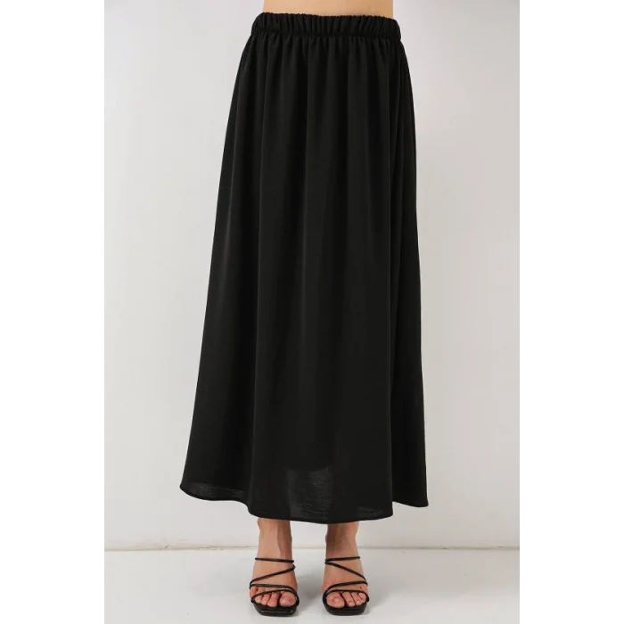 Uzun Ayrobin Etek 8050 - Siyah
