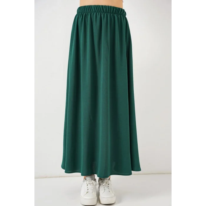Uzun Ayrobin Etek 8050 - Zümrüt Yeşili