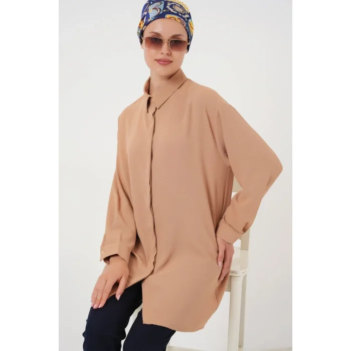 Uzun Gömlek Tunik 5945 - Bisküvi