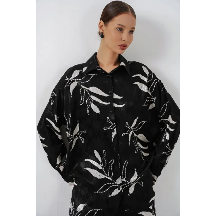 Uzun Jakalı Alt Üst İkili Takım 30089 - Siyah