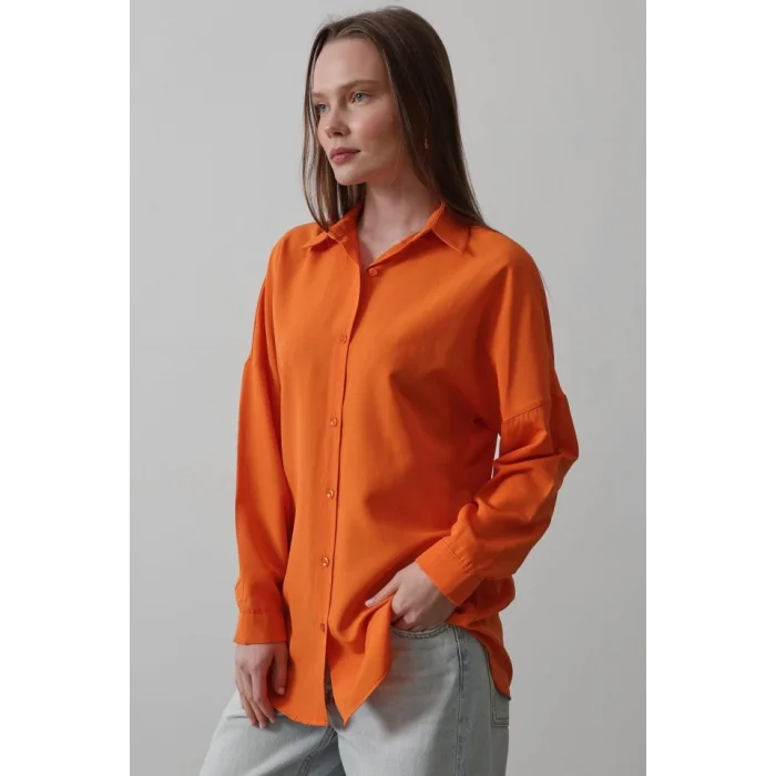 Uzun Kol Gömlek - Oranj
