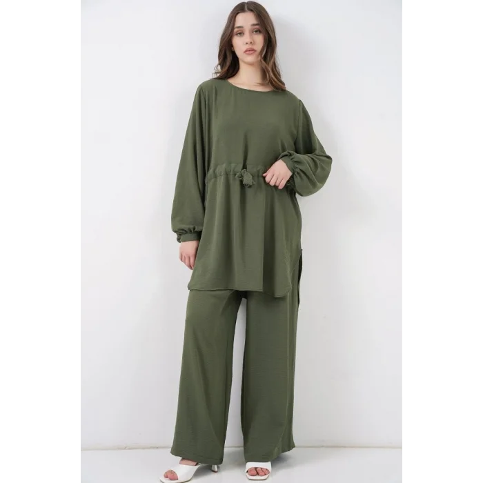 Uzun Tunik Pantolon İkili Takım 6719 - Haki