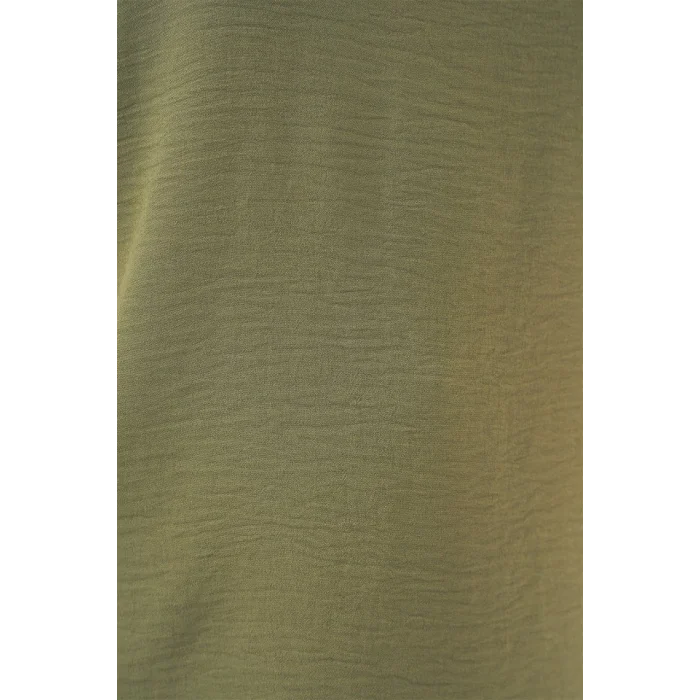 V Yaka Sıfır Kol Bluz 950 - A.Haki