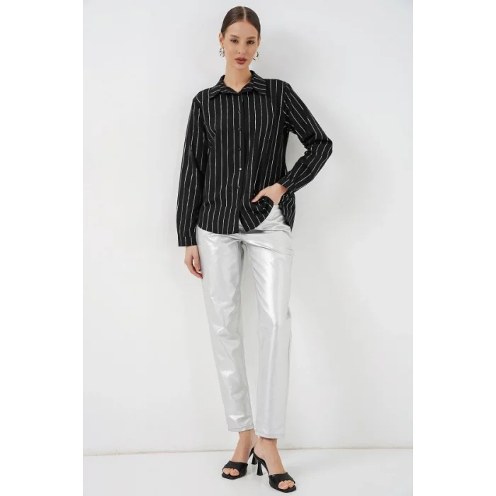 Varak Desenli Gömlek 20253 - A.Siyah