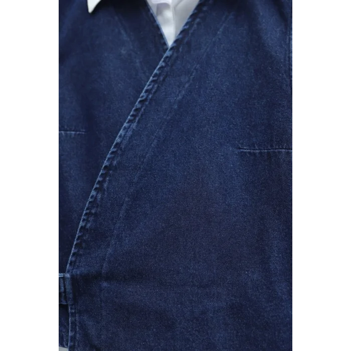 Yandan Bağlamalı Yelek Etek Kot Takım  -Laci