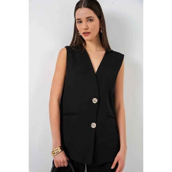 Yelek Pantolon İkili Takım 30086 - Siyah