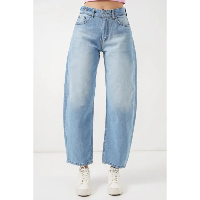 Yüksek Bel Kot Pantolon 30081 - Açık Mavi