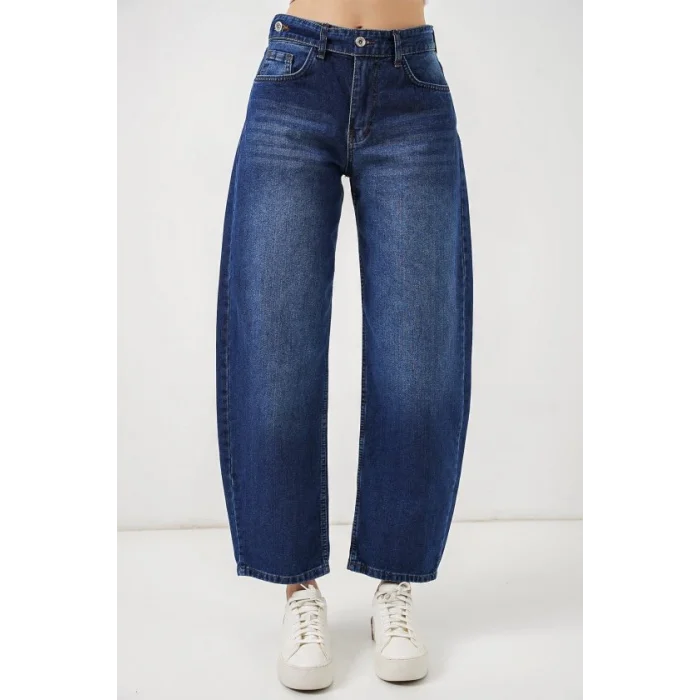 Yüksek Bel Kot Pantolon 30081 - Lacivert