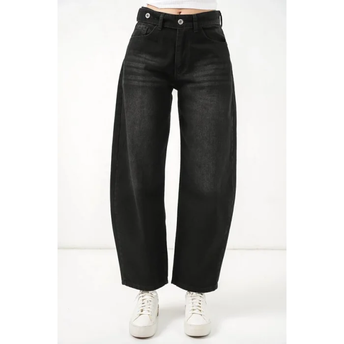 Yüksek Bel Kot Pantolon 30081 - Siyah