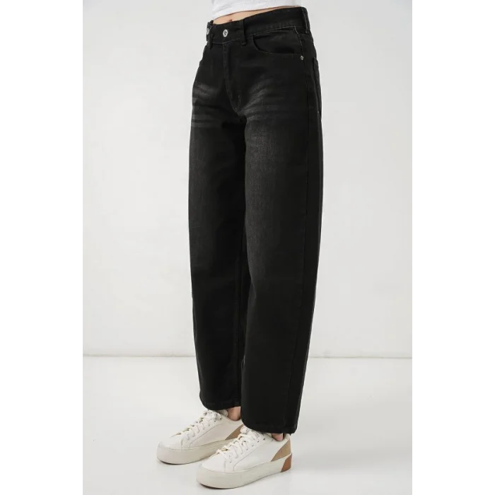 Yüksek Bel Kot Pantolon 30081 - Siyah