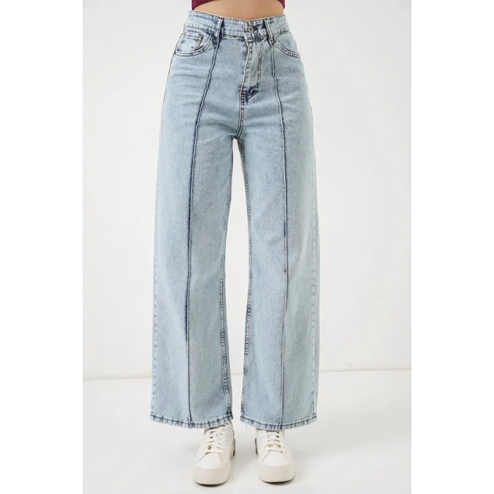 Yüksek Bel Kot Pantolon 30082 - Mavi