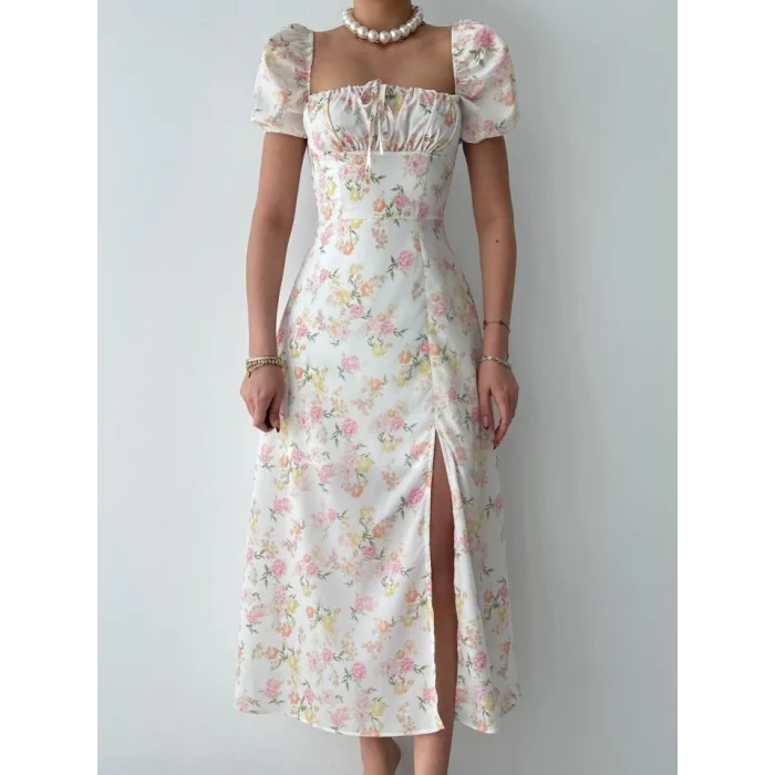 Zeze Balon Kol Elbise