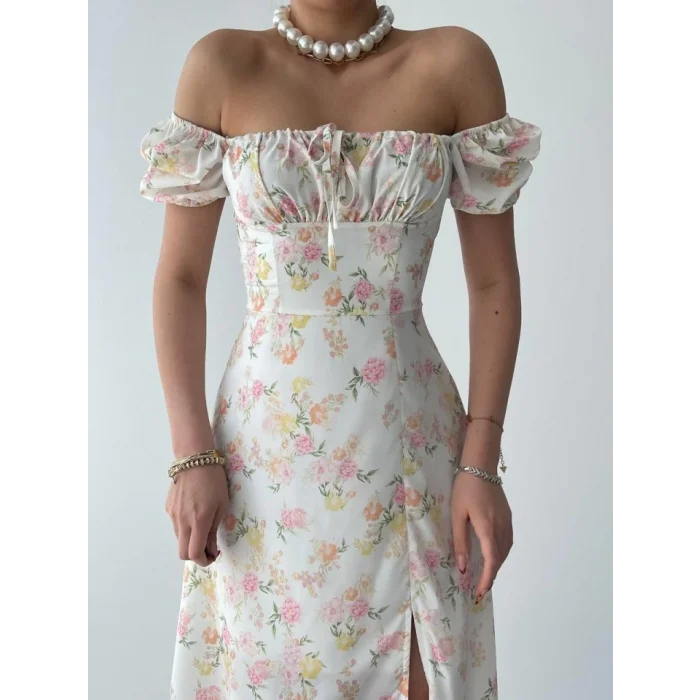 Zeze Balon Kol Elbise