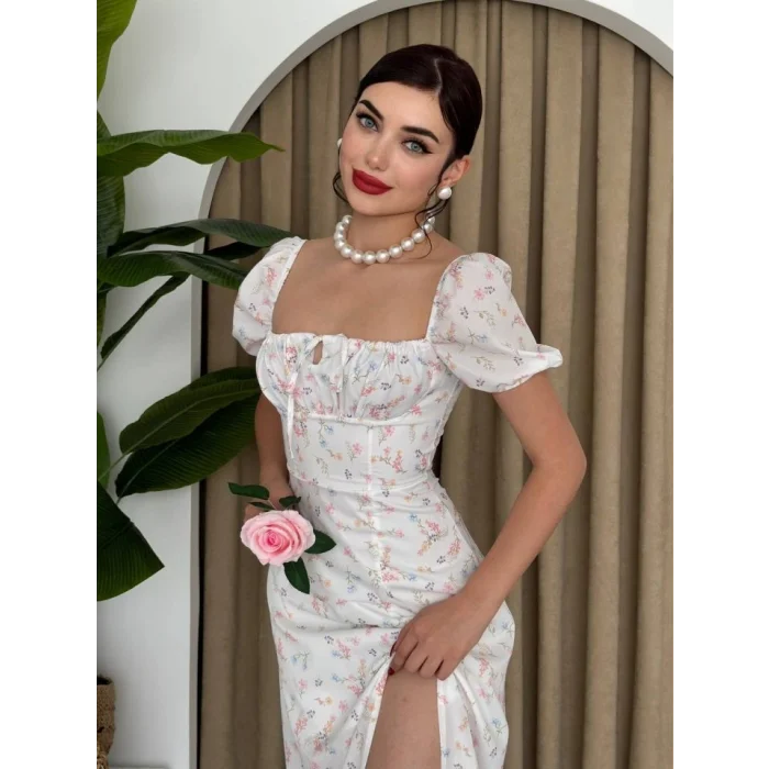 Zeze Balon Kol Elbise