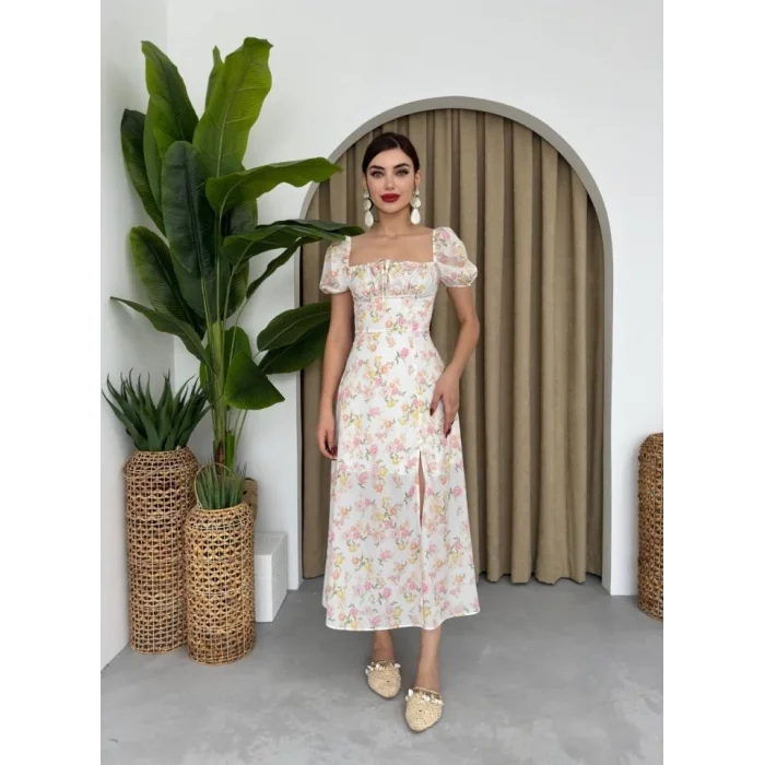 Zeze Balon Kol Elbise