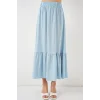 1886 Uzun Örme Etek - Açık Mavi
