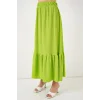 1886 Uzun Örme Etek - E.Yeşil
