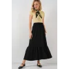 1886 Uzun Örme Etek - Siyah