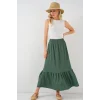 1886 Uzun Örme Etek - Zümrüt Yeşili