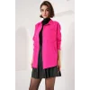 20153 Tek Cepli Oversize Keten Gömlek - Fuşya