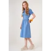 2210 Kot Elbise - Mavi