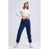 3 iplik şardonlu paça lastikli eşofman lacivert is001