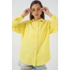3900 Oversize Uzun Basic Gömlek - Sarı