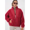 5194 Peluş Mont Ceket - A.Bordo