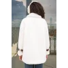 5206 Oversize Peluş Mont - Taba