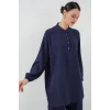 6678 Keten Tunik Pantolon İkili Takım - Lacivert