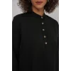 6678 Keten Tunik Pantolon İkili Takım - Siyah